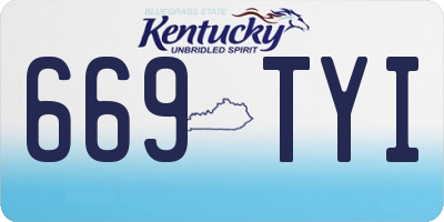KY license plate 669TYI