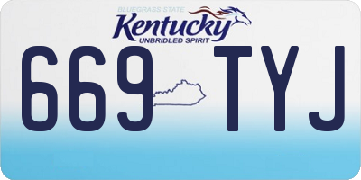KY license plate 669TYJ