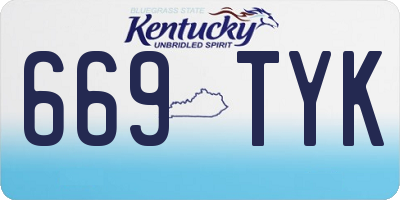 KY license plate 669TYK