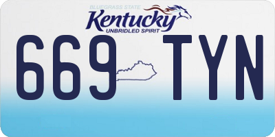 KY license plate 669TYN