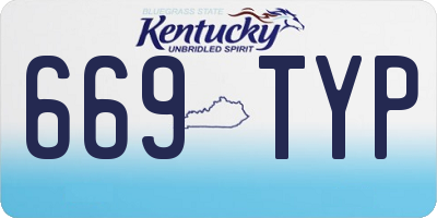 KY license plate 669TYP