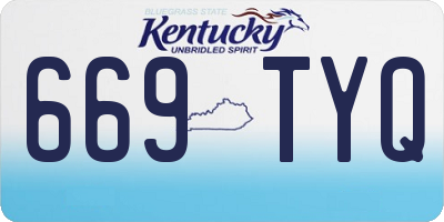 KY license plate 669TYQ