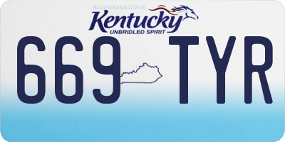 KY license plate 669TYR