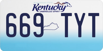 KY license plate 669TYT