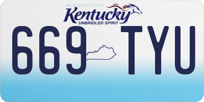 KY license plate 669TYU