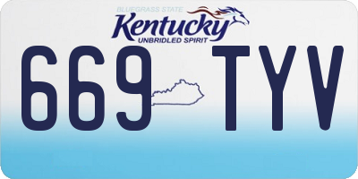 KY license plate 669TYV