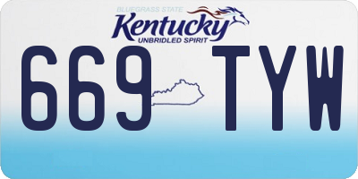 KY license plate 669TYW