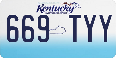 KY license plate 669TYY