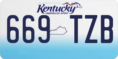KY license plate 669TZB