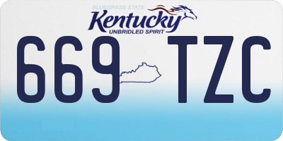 KY license plate 669TZC