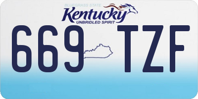 KY license plate 669TZF