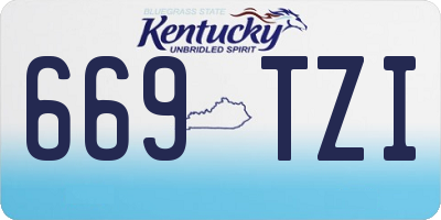 KY license plate 669TZI