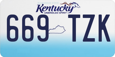 KY license plate 669TZK