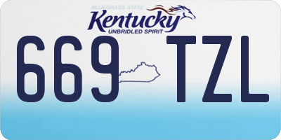 KY license plate 669TZL