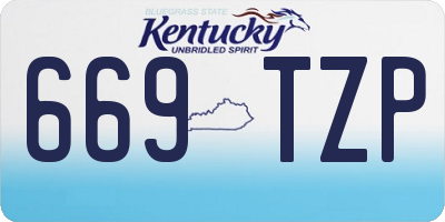 KY license plate 669TZP
