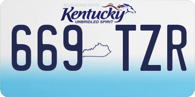 KY license plate 669TZR