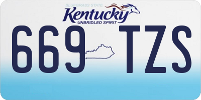 KY license plate 669TZS