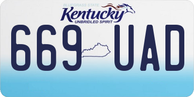KY license plate 669UAD