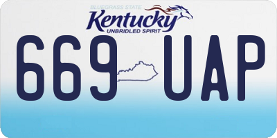 KY license plate 669UAP