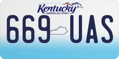 KY license plate 669UAS