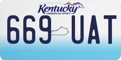 KY license plate 669UAT