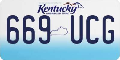 KY license plate 669UCG