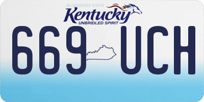 KY license plate 669UCH