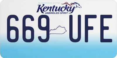 KY license plate 669UFE