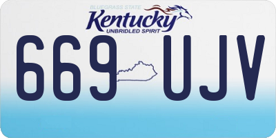 KY license plate 669UJV