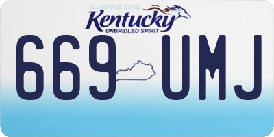KY license plate 669UMJ