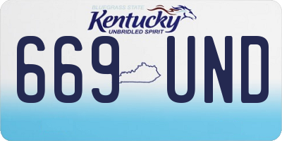 KY license plate 669UND
