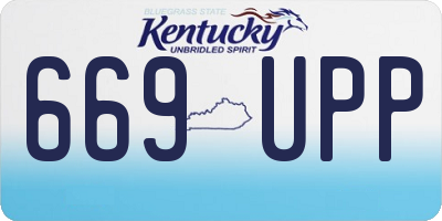 KY license plate 669UPP