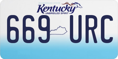 KY license plate 669URC