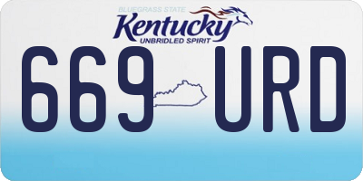 KY license plate 669URD
