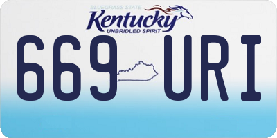 KY license plate 669URI