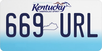 KY license plate 669URL