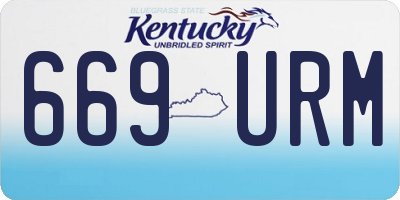 KY license plate 669URM