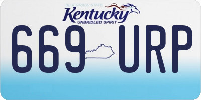 KY license plate 669URP