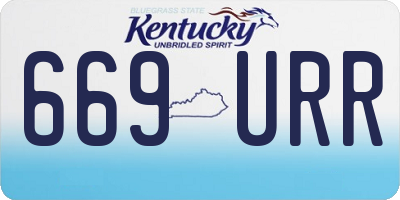 KY license plate 669URR