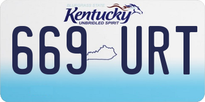 KY license plate 669URT