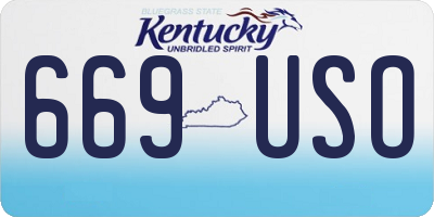 KY license plate 669USO