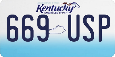 KY license plate 669USP
