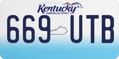 KY license plate 669UTB