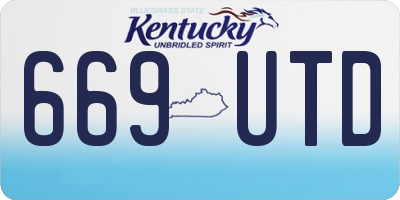 KY license plate 669UTD