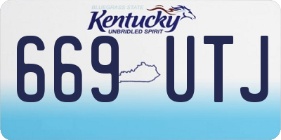 KY license plate 669UTJ