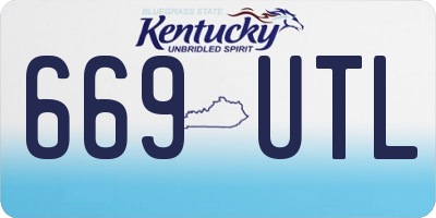KY license plate 669UTL