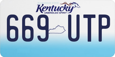 KY license plate 669UTP