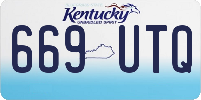 KY license plate 669UTQ