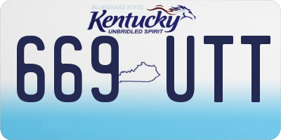 KY license plate 669UTT