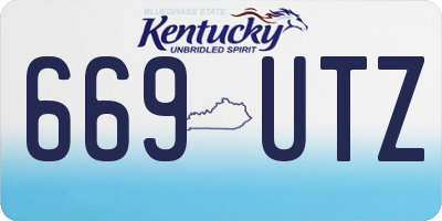 KY license plate 669UTZ